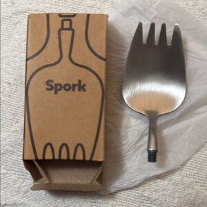 Spork Sleek Silver Serving Utensil for Dining